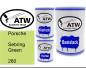 Preview: Porsche, Sebring Green, 260: 500ml Lackdose + 500ml Klarlack + 250ml Härter - Set, von ATW Autoteile West.